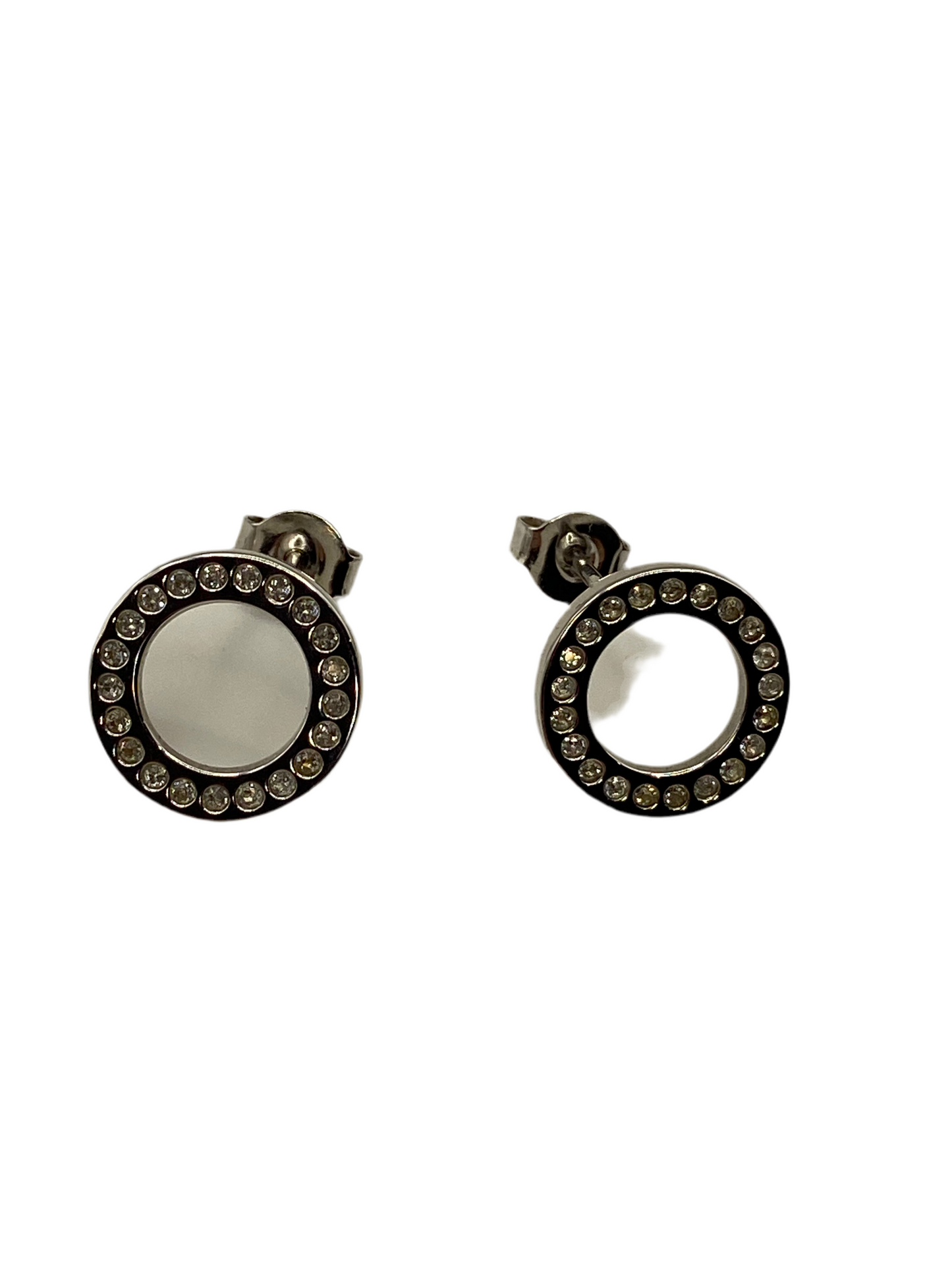 Sterling Silver Halo Studs
