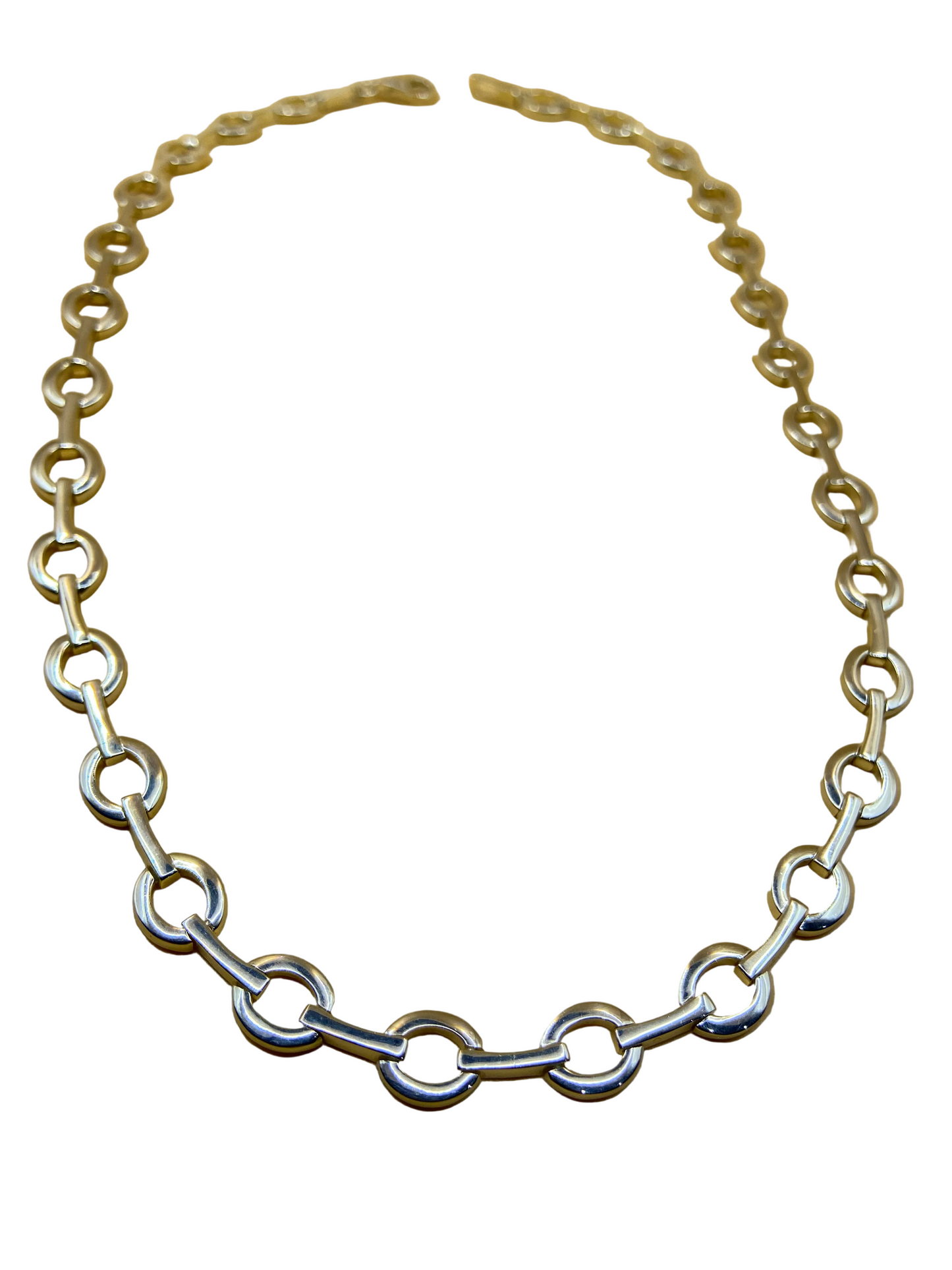 Silver Oval linked Necklace
