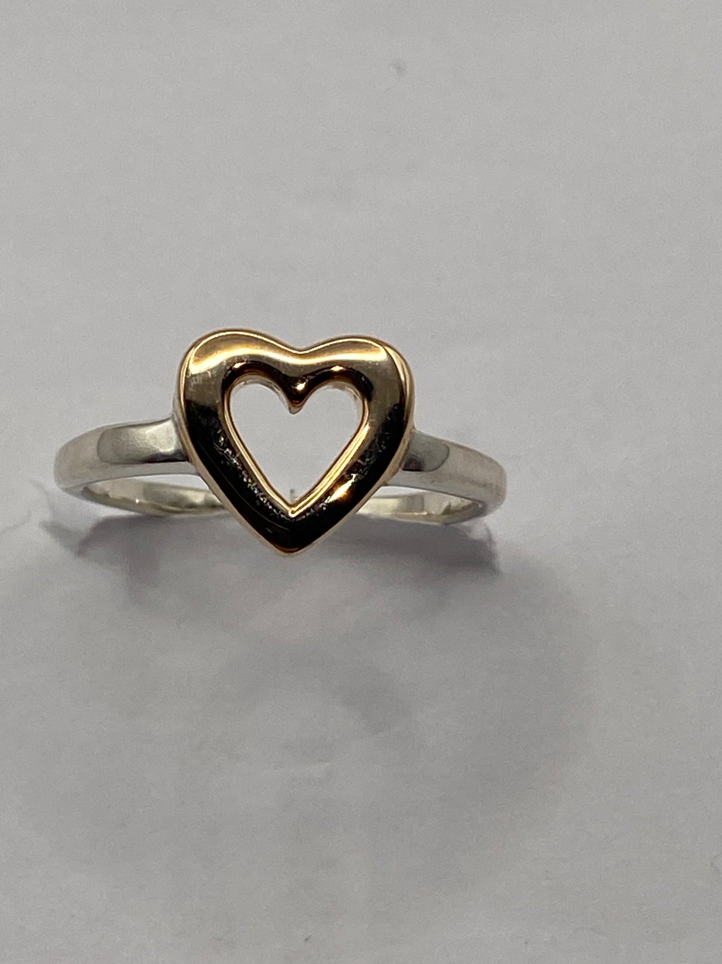 Silver & Rose GP Heart Ring