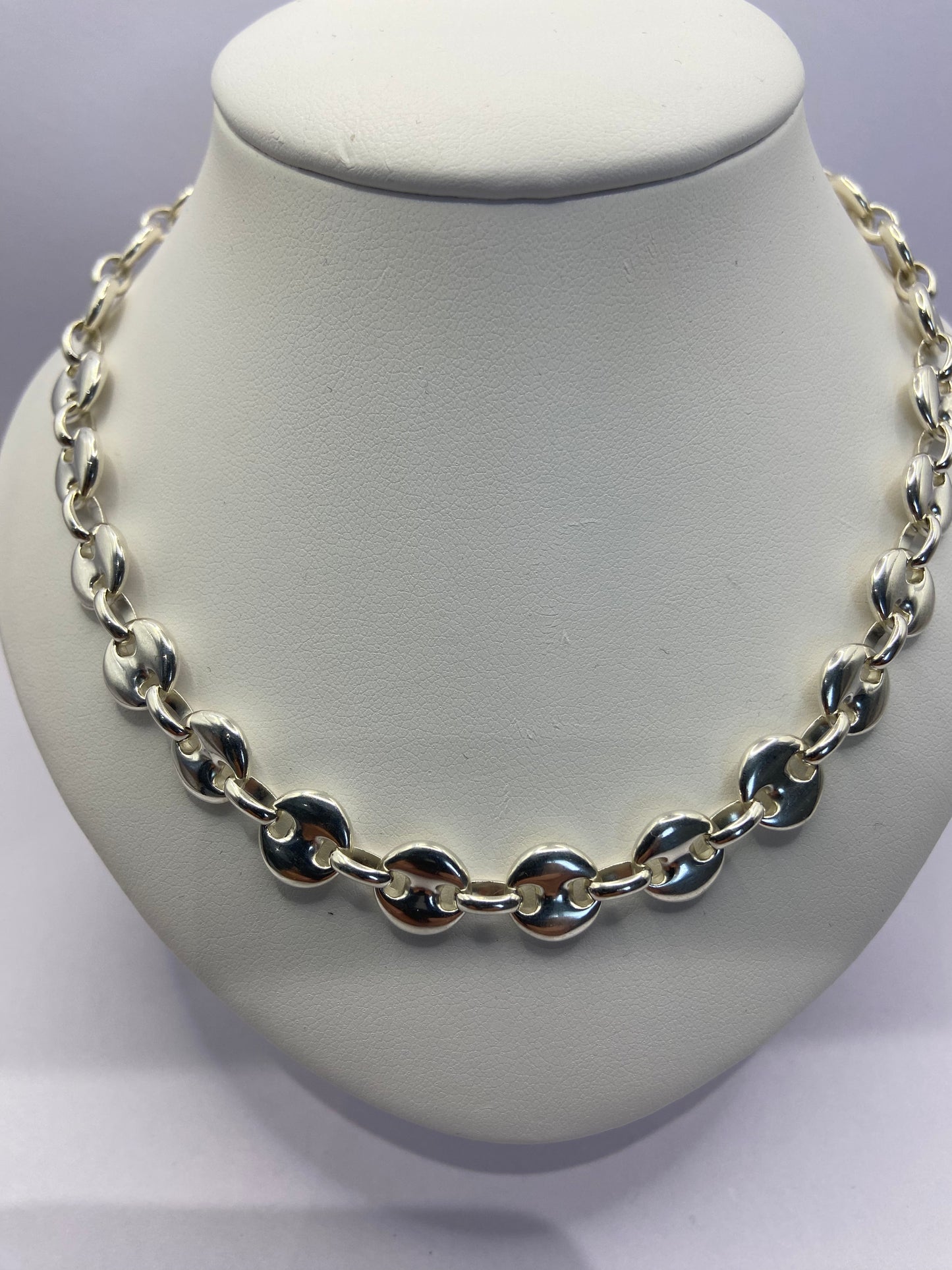 Silver Marine Style Linked Necklace