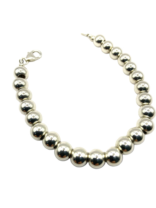 Silver Ball Bead Bracelet