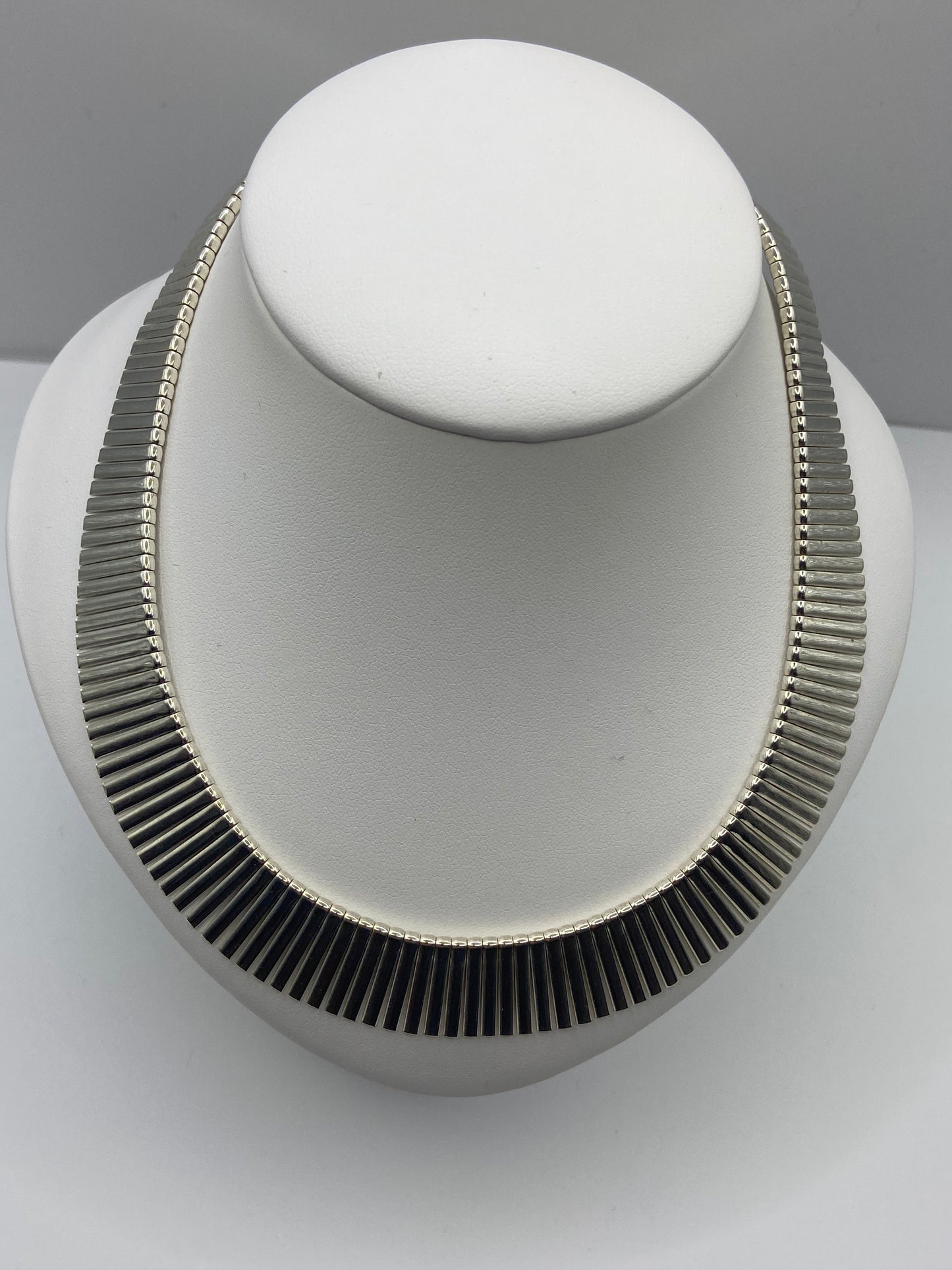Silver Graduated Fringe Necklace