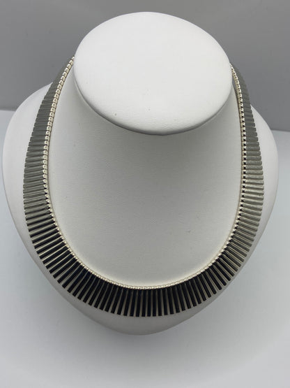 Silver Graduated Fringe Necklace