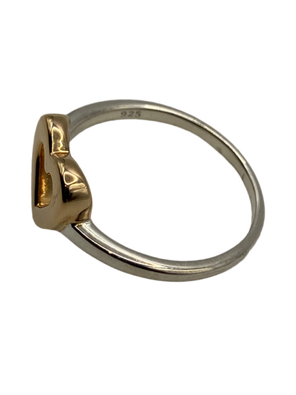 Silver & Rose GP Heart Ring