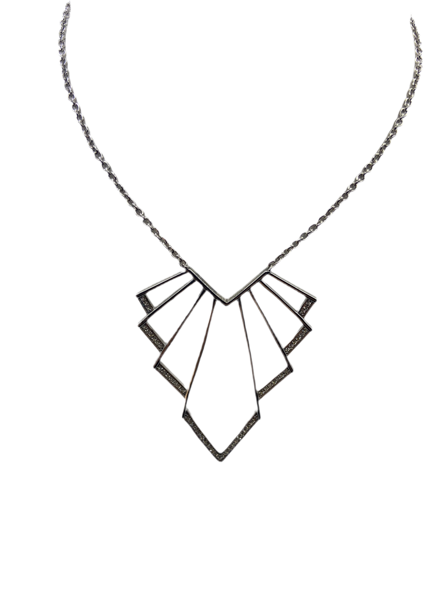 Chrysler Art Deco Silver Pendant
