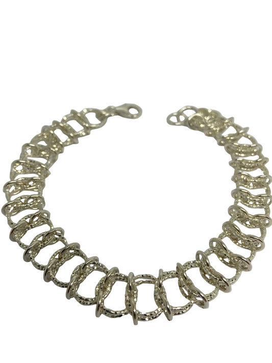 Silver Round Link Bracelet