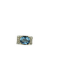 Silver Riviera Blue Topaz Ring
