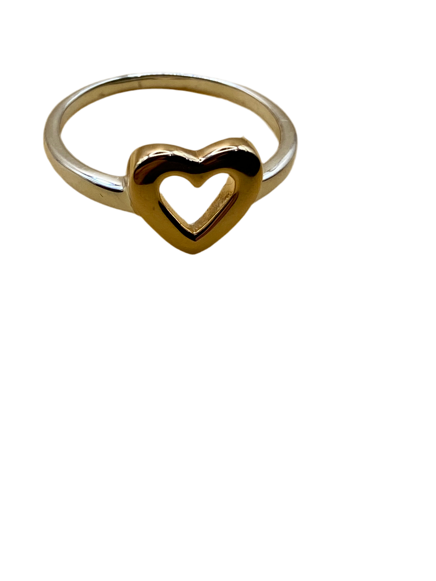 Silver & Rose GP Heart Ring
