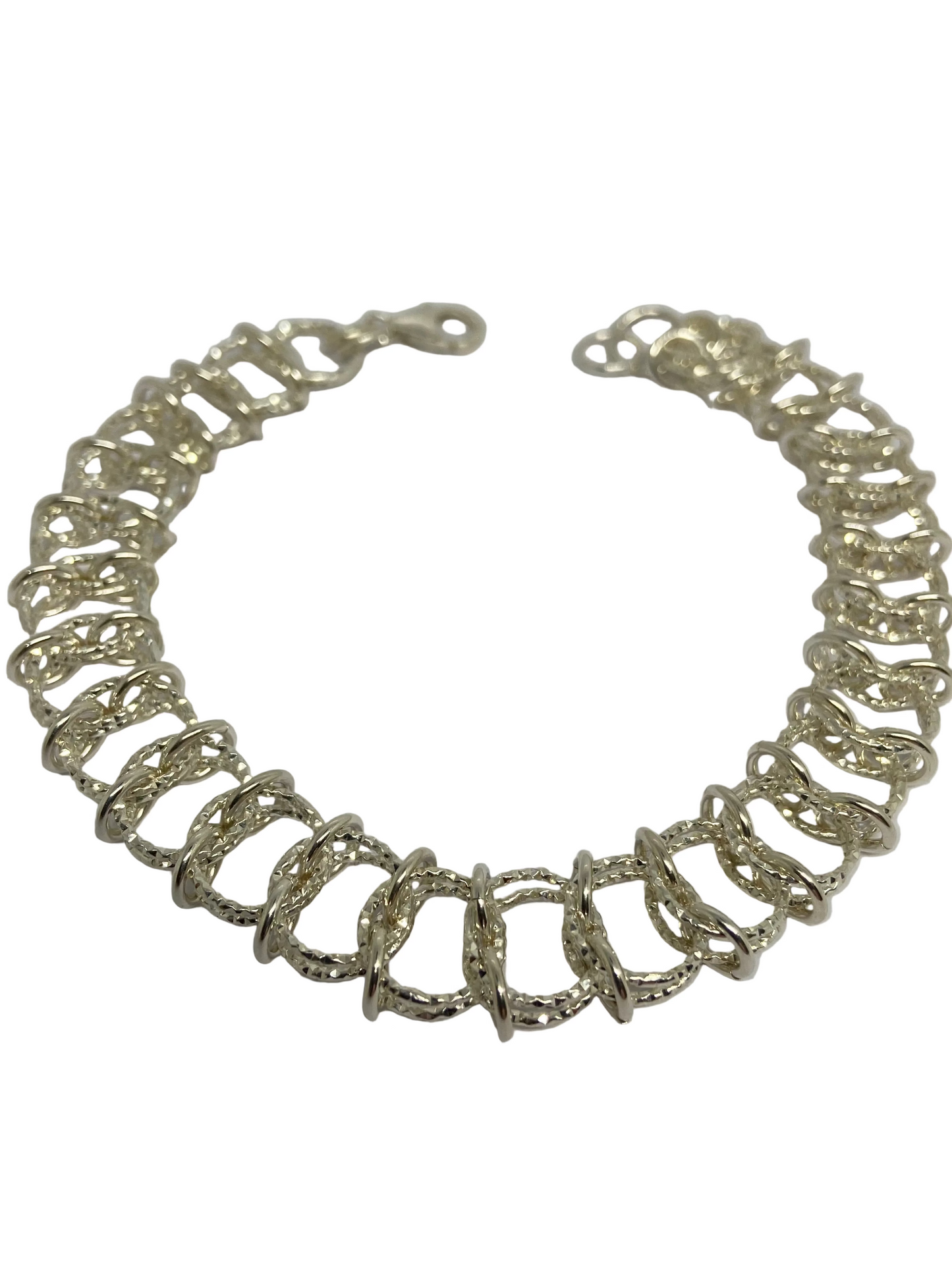 Silver Round Link Bracelet