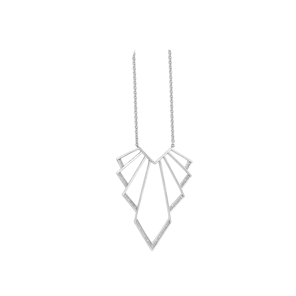Chrysler Art Deco Silver Pendant