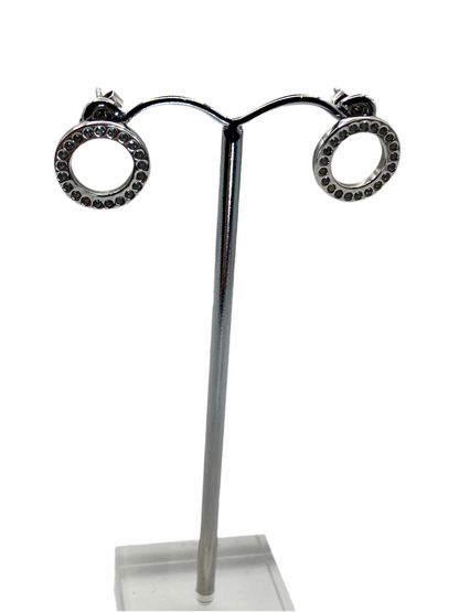 Sterling Silver Halo Studs