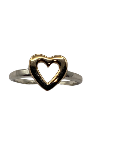 Silver & Rose GP Heart Ring
