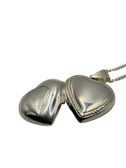 Silver Heart Locket Pendant