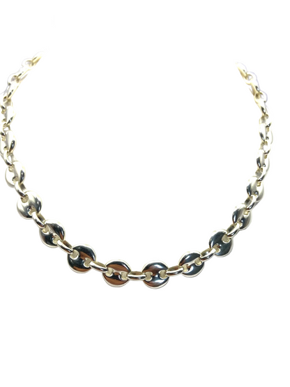 Silver Marine Style Linked Necklace