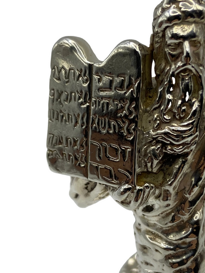 Silver Moses Figurine