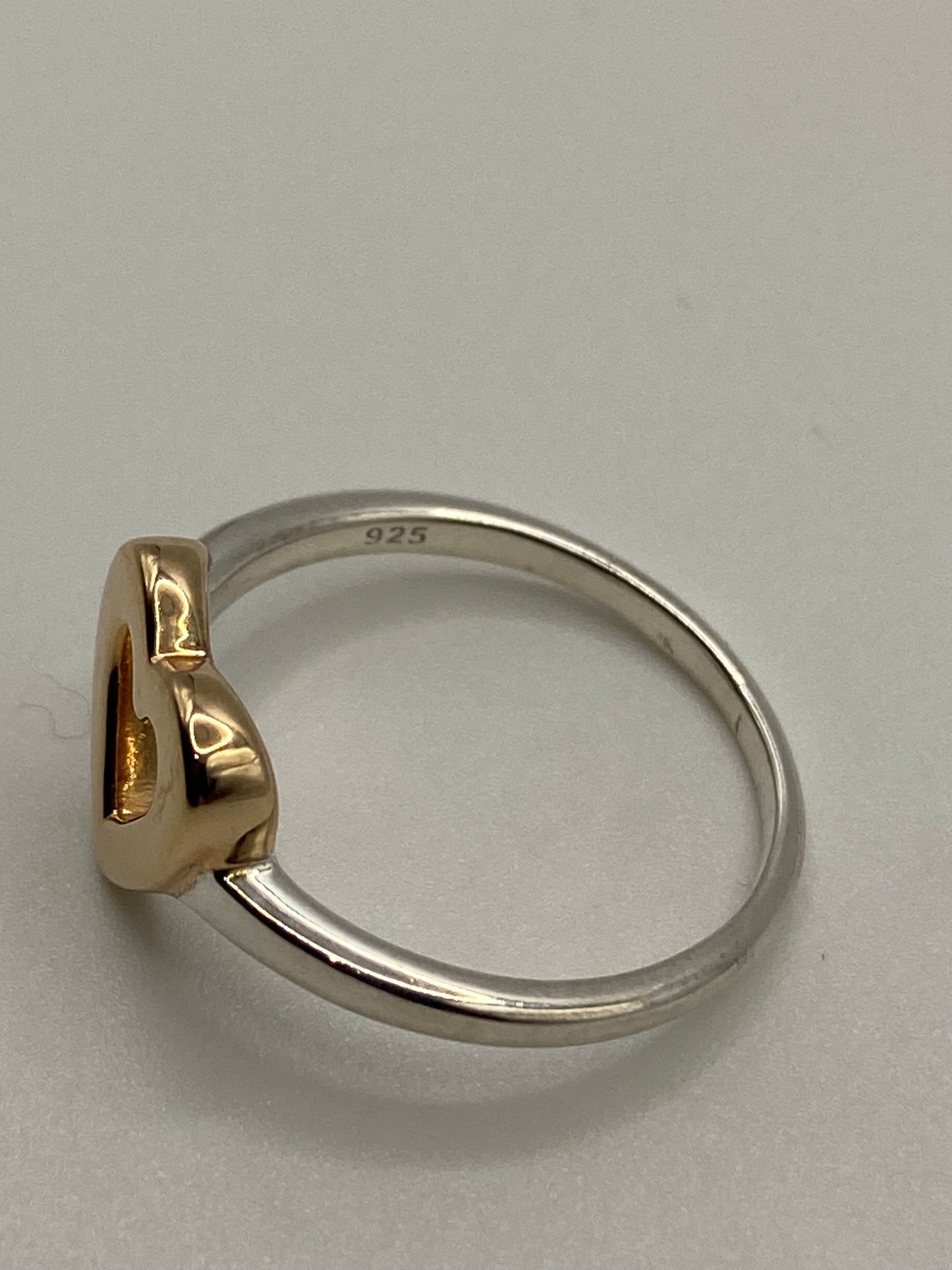 Silver & Rose GP Heart Ring