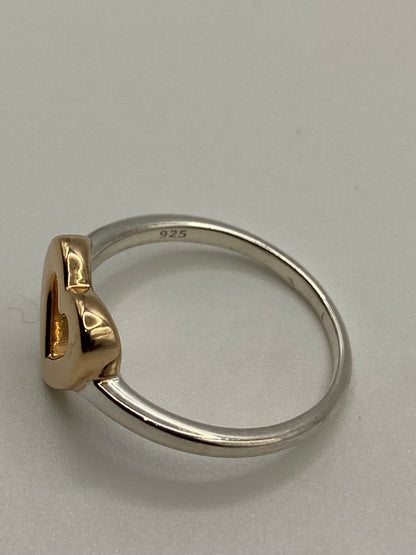 Silver & Rose GP Heart Ring