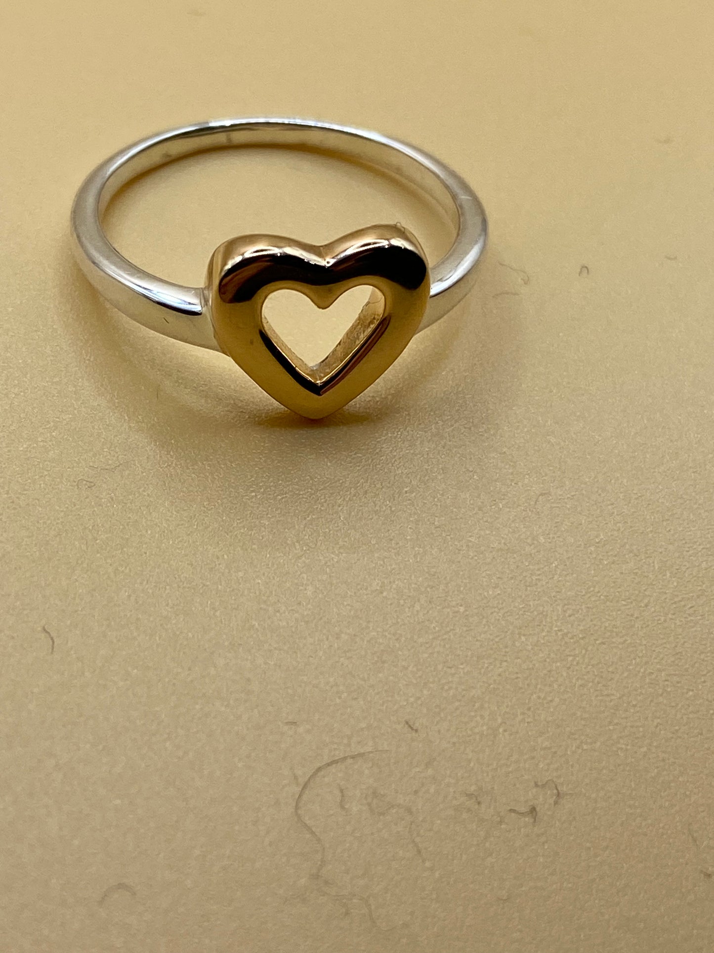 Silver & Rose GP Heart Ring