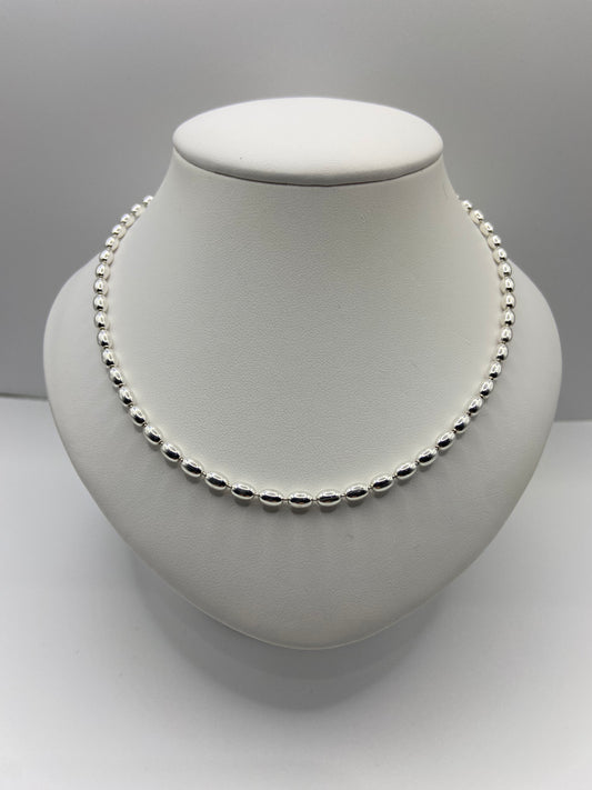 Sterling Silver  Bead Necklace