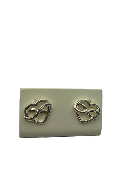 Silver Infinity Heart Earrings