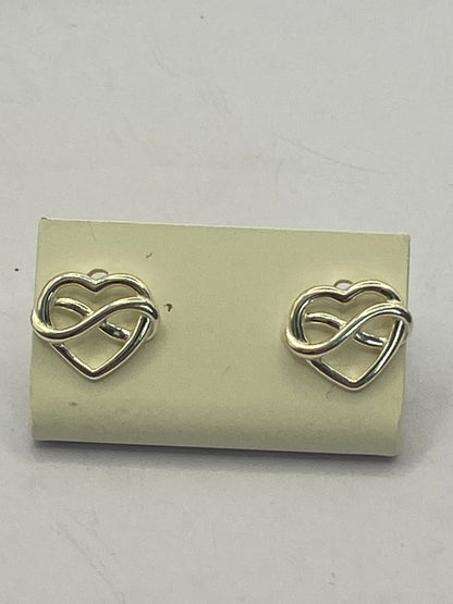 Silver Infinity Heart Earrings