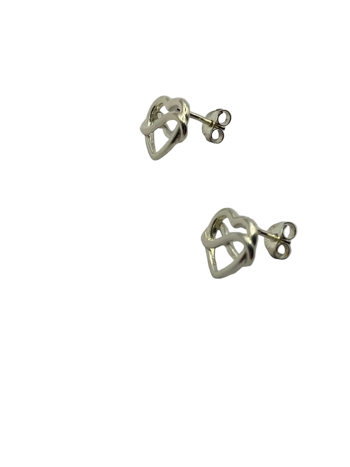 Silver Infinity Heart Earrings
