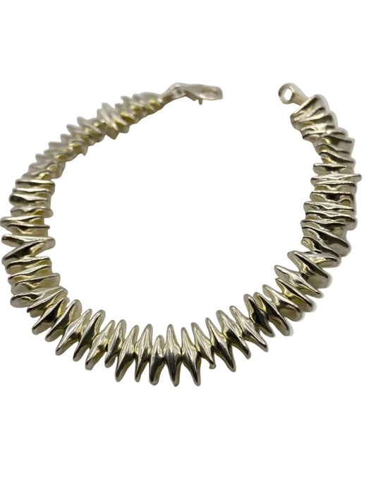 Silver Multi Spiked Bracelet