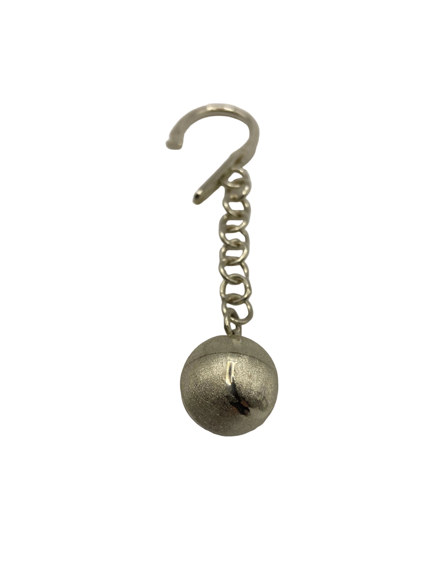 Silver Tennis Ball Key Ring