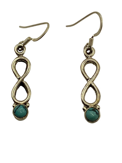 Silver Turquoise Drop Earrings