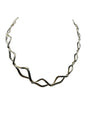 Sterling Silver Wave Linked Necklace