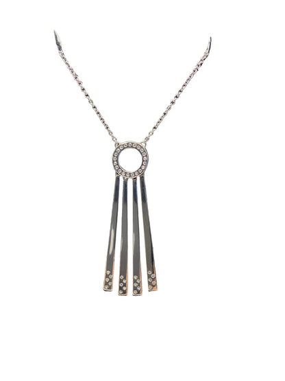 Silver Art Deco 4 Strand Pendant / Necklace