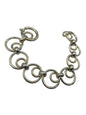 Silver large Open Double Link Bracelet