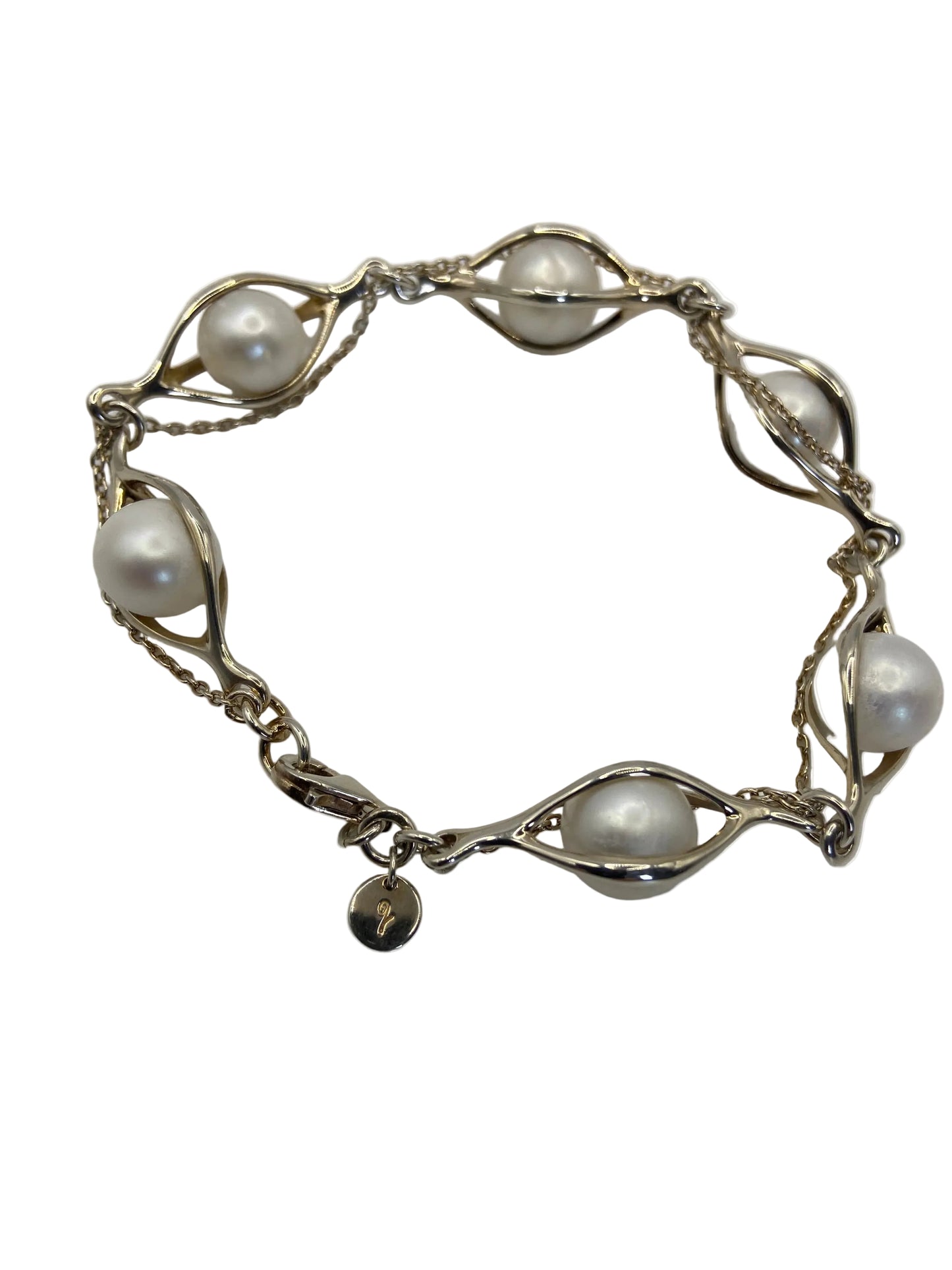 Silver Couture Pearl Bracelet