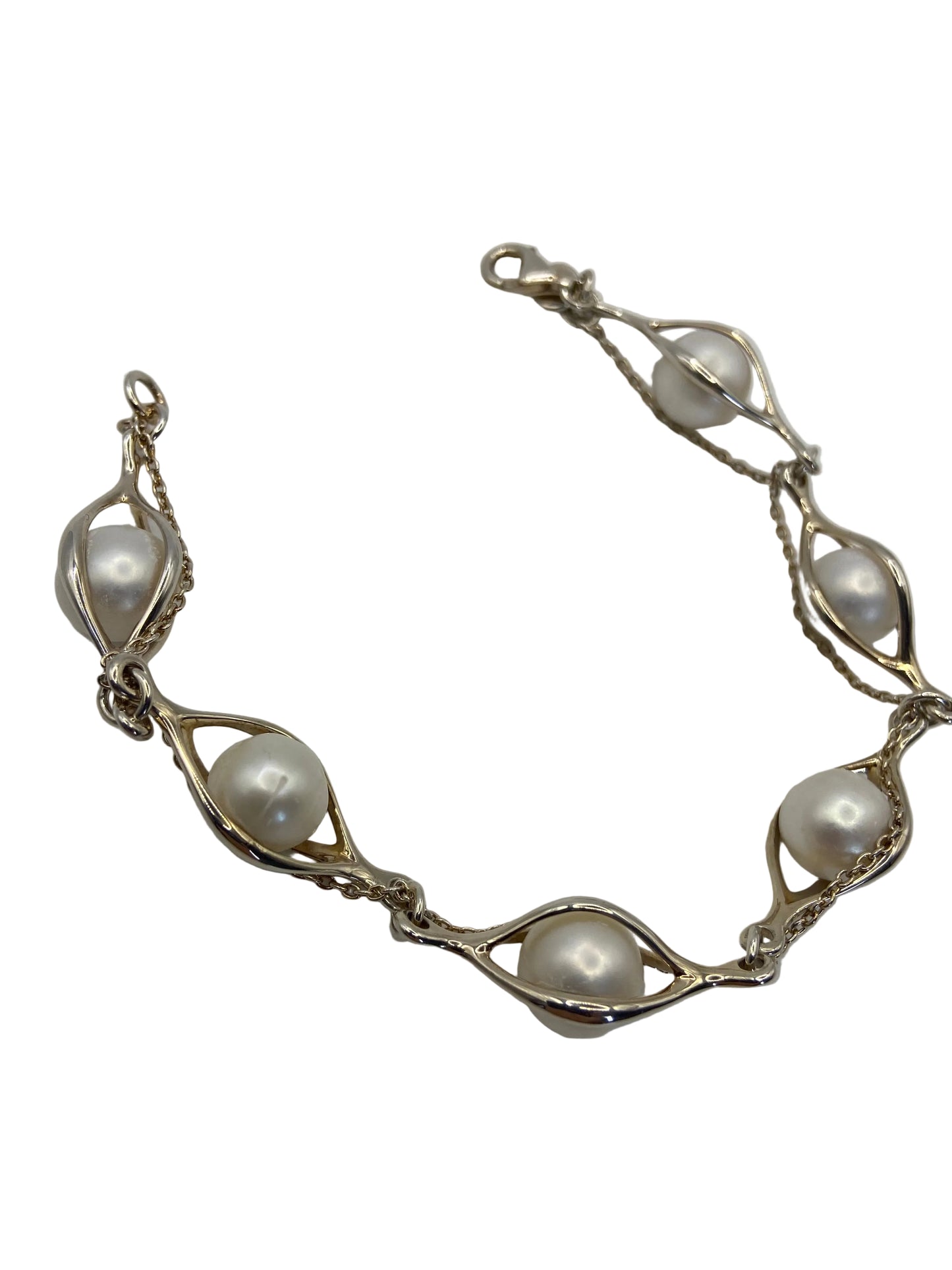 Silver Couture Pearl Bracelet