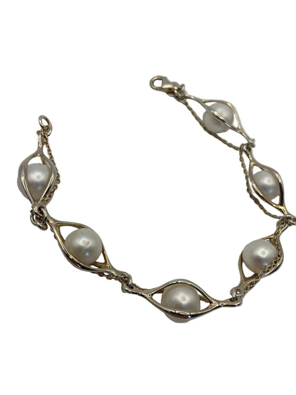 Silver Couture Pearl Bracelet