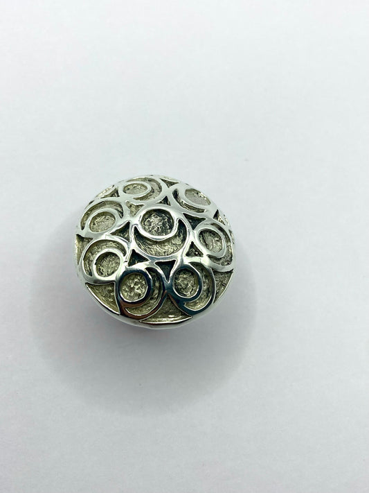 Silver Embosssed Chunky Ring