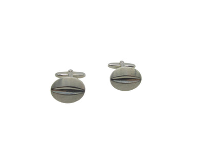 Pair of Oval Silver Cufflinks