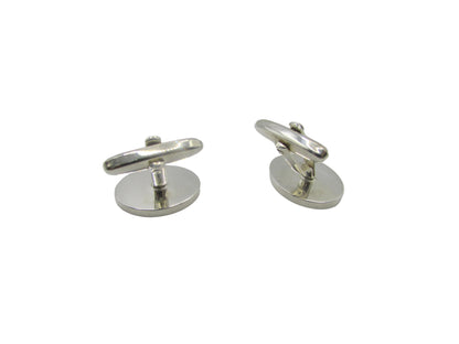 Pair of Oval Silver Cufflinks