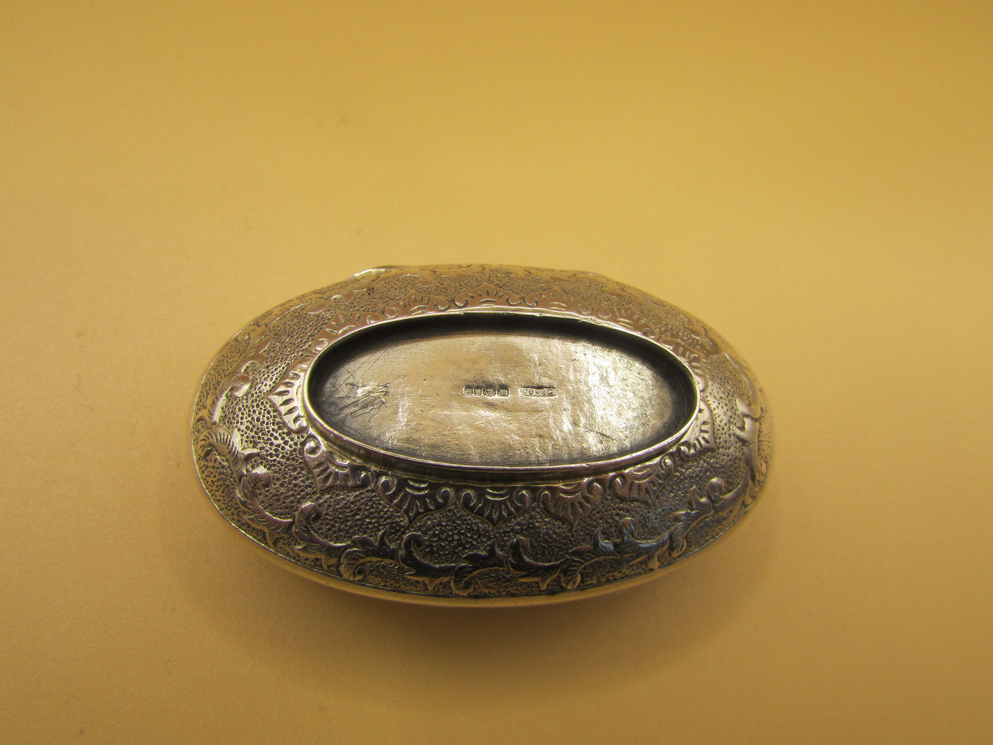Silver Black Stoned  Pill Box
