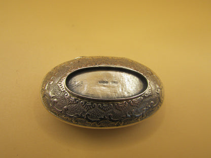 Silver Black Stoned  Pill Box