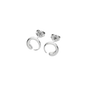 Silver Luna Stud Earrings