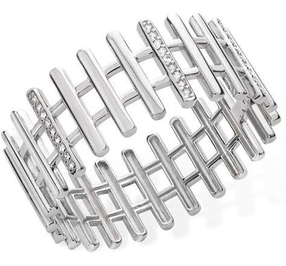 Silver Melody Cuff Bangle