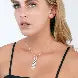 Silver Art Deco 4 Strand Pendant / Necklace