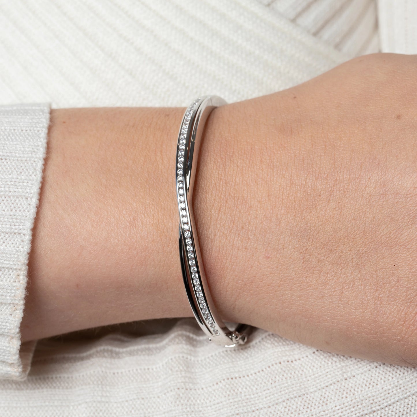 Silver Icon  Twist Bangle