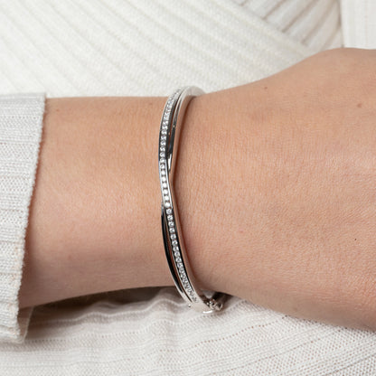 Silver Icon  Twist Bangle