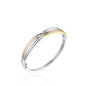 Silver Double Crossover Bangle