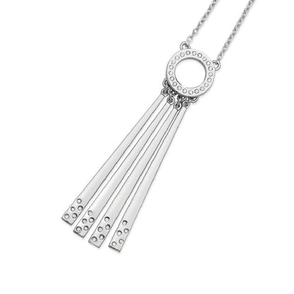 Silver Art Deco 4 Strand Pendant / Necklace