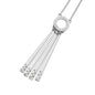 Silver Art Deco 4 Strand Pendant / Necklace